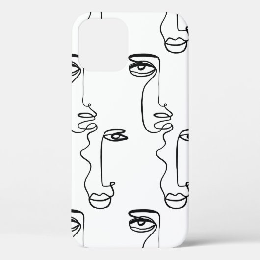 Textuur met abstract vlakken. One continuous line Case-Mate iPhone Case (Achterkant)