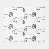 Textuur met abstract vlakken. One continuous line Fleece Deken (Voorkant (Horizontaal))