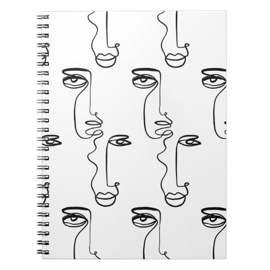 Textuur met abstract vlakken. One continuous line Notitieboek (Voorkant)