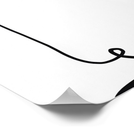 Textuur met abstract vlakken. One continuous line  Poster (Hoek)