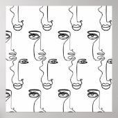 Textuur met abstract vlakken. One continuous line  Poster (Voorkant)