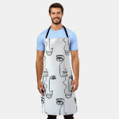 Textuur met abstract vlakken. One continuous line  Schort (Gedragen)