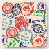 Textuur met echte stempels. bier onderzetter (Voorkant)