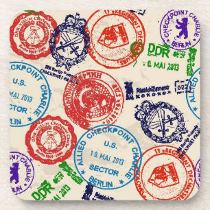 Textuur met echte stempels. bier onderzetter