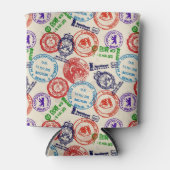 Textuur met echte stempels. blikjeskoeler (Voorkant)