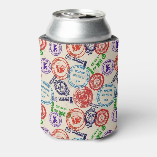 Textuur met echte stempels. blikjeskoeler (Blikje Achterkant)