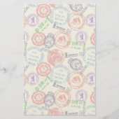 Textuur met echte stempels. briefpapier (Voorkant)