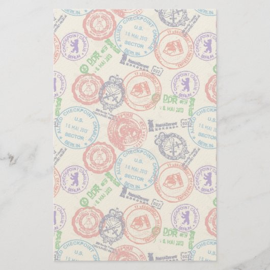 Textuur met echte stempels. briefpapier (Voorkant)