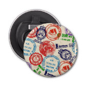 Textuur met echte stempels. button flesopener (Voorkant)