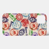 Textuur met echte stempels. Case-Mate iPhone case (Achterkant (horizontaal))
