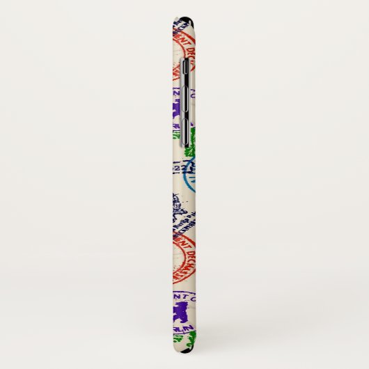 Textuur met echte stempels. Case-Mate iPhone case (Achterkant/links)