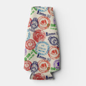 Textuur met echte stempels. flesjeskoeler (Voorkant)