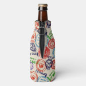 Textuur met echte stempels. flesjeskoeler (Fles Achterkant)