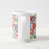 Textuur met echte stempels. grote koffiekop (Achterkant)