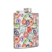 Textuur met echte stempels. heupfles (Rechts)