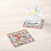 Textuur met echte stempels. kartonnen onderzetters (Insitu)