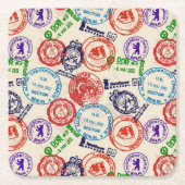 Textuur met echte stempels. kartonnen onderzetters (Voorkant)