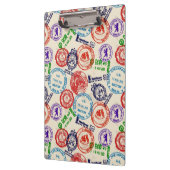 Textuur met echte stempels. klembord (Links)