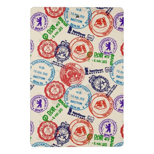 Textuur met echte stempels. mini klembord (Achterkant)