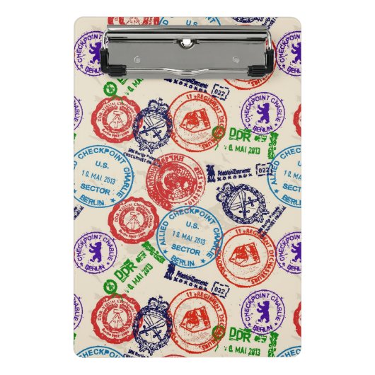 Textuur met echte stempels. mini klembord (Voorkant)