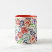 Textuur met echte stempels. mok (Midden)