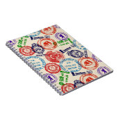 Textuur met echte stempels. notitieboek (Rechterzijde)