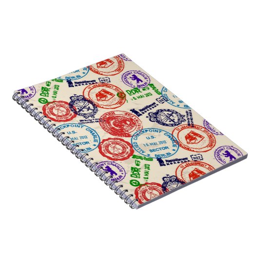 Textuur met echte stempels. notitieboek (Rechterzijde)