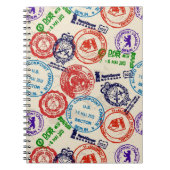 Textuur met echte stempels. notitieboek (Voorkant)