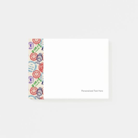 Textuur met echte stempels. post-it® notes (Voorkant)