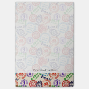 Textuur met echte stempels. post-it® notes