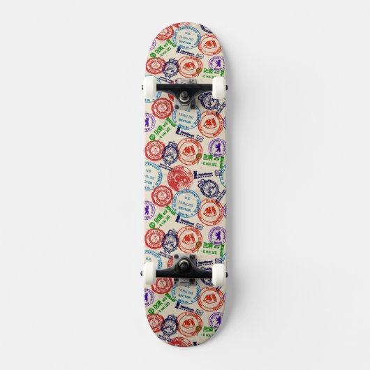 Textuur met echte stempels. skateboard (Voorkant)