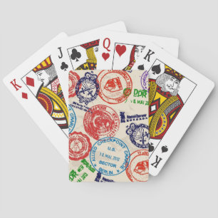 Textuur met echte stempels. speelkaarten