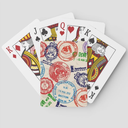 Textuur met echte stempels. speelkaarten (Achterkant)