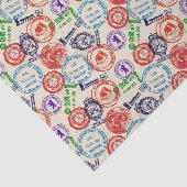 Textuur met echte stempels. tissuepapier (Detail)