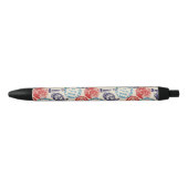 Textuur met echte stempels. zwarte inkt pen (Voorkant)