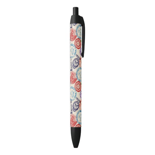 Textuur met echte stempels. zwarte inkt pen (Achterkant (Verticaal))