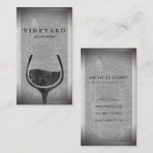 Textuur met grijze achtergrond | Wijnglas Visitekaartje (Voorkant / Achterkant)