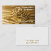 textuur met houten knot grain visitekaartje (Voorkant / Achterkant)