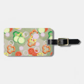 Textuur met plakjes groenten bagagelabel (Voorkant horizontaal)