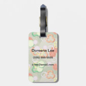 Textuur met plakjes groenten bagagelabel (Achterkant verticaal)