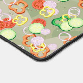 Textuur met plakjes groenten bureaumat (Hoek)