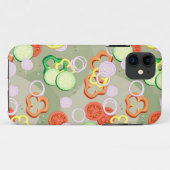 Textuur met plakjes groenten Case-Mate iPhone case (Achterkant (horizontaal))