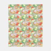 Textuur met plakjes groenten fleece deken (Voorkant)