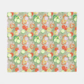Textuur met plakjes groenten fleece deken (Voorkant (Horizontaal))