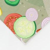 Textuur met plakjes groenten fleece deken (Hoek)