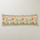 Textuur met plakjes groenten lichaamskussen (Achterkant)