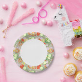 Textuur met plakjes groenten papieren bordje (Feest)