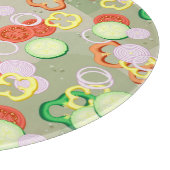 Textuur met plakjes groenten snijplank (Hoek)