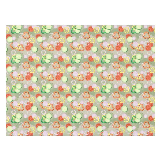 Textuur met plakjes groenten tafelkleed (Voorkant (Horizontaal))