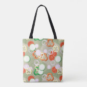 Textuur met plakjes groenten tote bag (Achterkant)